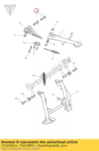 triumph T3205825 bolt hhf lghtd m10 x 45 slv - Bottom side