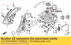 Aquí puede pedir embalaje, tapa del tanque de combustible de Honda , con el número de pieza 17624KA4000: