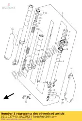 Aqui você pode pedir o tubo, interno, r em Suzuki , com o número da peça 5111037F40: