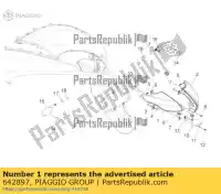 642897, Piaggio Group, lh achterlicht piaggio bv zapm69 zapma20s 350 2012 2015 2016 2017 2018 2019 2020 2021 2022, Nieuw