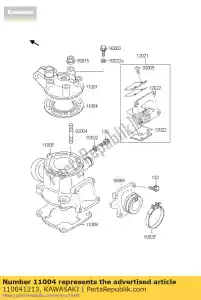 kawasaki 110041213 junta de culata kx80-r1 - Lado inferior