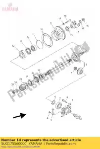 yamaha 5UG175560000 jugo, junta - Lado inferior