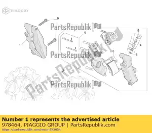 Piaggio Group 978464 prawy zacisk hamulca przedniego. czarny p432 - Dół