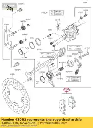 Tutaj możesz zamówić 01 klocek-zestaw-hamulec od Kawasaki , z numerem części 430820140:
