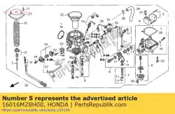 Aqui você pode pedir o conjunto de parafusos em Honda , com o número da peça 16016MZ8H00: