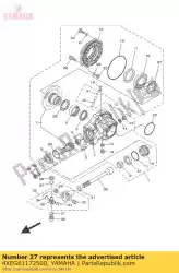 Qui puoi ordinare spessore, corona dentata (. 25mm) da Yamaha , con numero parte 4XEG61172500: