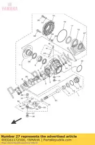 yamaha 4XEG61172500 shim, ring gear (.25mm) - Bottom side