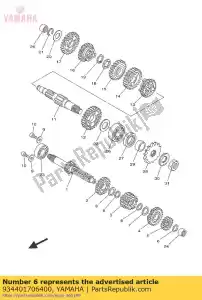 yamaha 934401706400 circlip (2k7) - Lado inferior