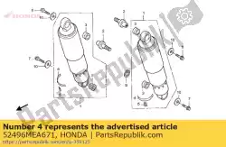 label een van Honda, met onderdeel nummer 52496MEA671, bestel je hier online: