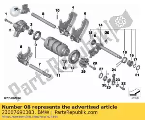 bmw 23007690383 selector rod - Bottom side