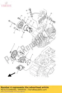 yamaha 4D3133290000 junta, tapa de la bomba - Lado inferior