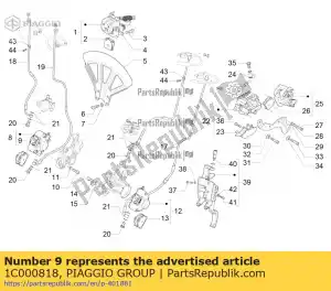 Piaggio Group 1C000818 moment obrotowy klocków hamulcowych - Dół