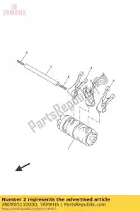 yamaha 2NDE85110000 vork, shift 1 - Onderkant