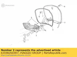 Here you can order the glove comp. Door. Red from Piaggio Group, with part number 63598200XR7: