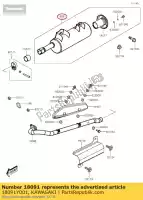 18091Y001, Kawasaki, body-comp-silencieux kvf300ccf kawasaki  brute force kvf 300 2012 2013 2015 2016 2017 2018 2020 2021, Nouveau