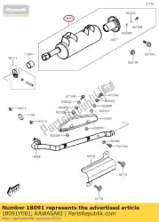 Ici, vous pouvez commander le body-comp-silencieux kvf300ccf auprès de Kawasaki , avec le numéro de pièce 18091Y001: