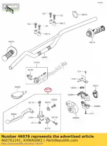 kawasaki 460761241 punho de montagem de alavanca, embreagem kx125-l4 - Lado inferior