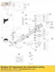 Qui puoi ordinare monoshock parte inferiore cpl. 07 da KTM , con numero parte 50180512S1: