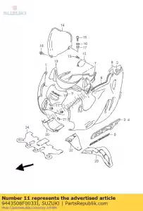 Suzuki 9443508F0033J lid,oil - Bottom side