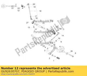 Piaggio Group GU92630707 nut m6x1 - Bottom side