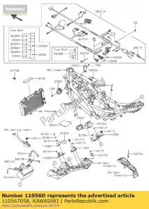 Kawasaki 110567058 bracket,ecu - Bottom side