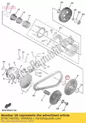 zegel van Yamaha, met onderdeel nummer B74E746500, bestel je hier online: