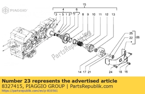 aprilia 8327415 support d'arbre de poulie - La partie au fond