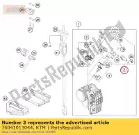 76041013044, KTM, conector do tubo de combustível cpl. ktm  duke 690 2014 2015 2016 2018, Novo