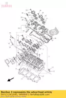 5VY111341000, Yamaha, geleider, klep 2 yamaha fz yzf r 1000 2004 2005 2006 2007 2008 2009 2010 2011 2012, Nieuw