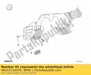 bmw 46632316978 wewn?trzna pokrywa f lampka sygnalizacyjna - Dół