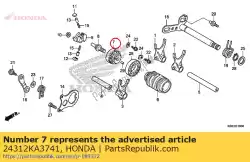 Here you can order the center, gearshift drum from Honda, with part number 24312KA3741: