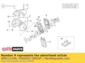 aprilia AP8121296 tuerca autoblocante / roscadora - Lado inferior