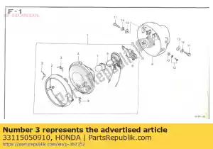 honda 33115050910 ressort de retenue - La partie au fond