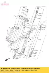 Aquí puede pedir tornillo, cabeza plana de Yamaha , con el número de pieza 985170402500: