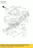 132711816, Kawasaki, plaat, ontluchter zx636-a1h kawasaki zx 600 1995 1996 1997 1998 1999 2000 2001 2002, Nieuw