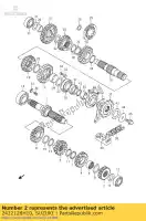 2422128H10, Suzuki, marcha, 2ª marcha suzuki rm z450 450 , Novo