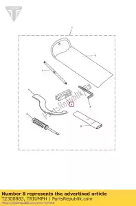 triumph T2300883 pincet zekering - Onderkant