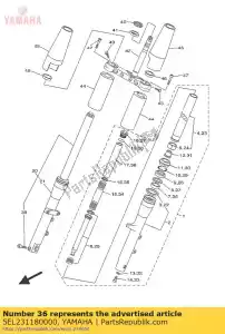 yamaha 5EL231180000 distanziatore - Il fondo