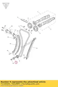 triumph T1100065 entretoise, hex - La partie au fond