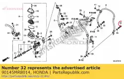 Ici, vous pouvez commander le boulon, huile, 10x34 auprès de Honda , avec le numéro de pièce 90145MR8014: