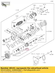 Aquí puede pedir 01 embrague, arranque de Kawasaki , con el número de pieza 491010002: