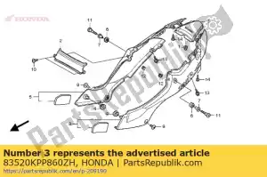 Honda 83520KPP860ZH definir illus * pb325c * - Lado inferior