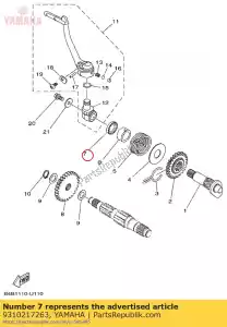 Yamaha 9310217263 vueltas rotacionales (radial) - Lado izquierdo