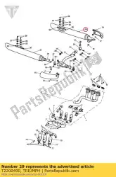 Aquí puede pedir silenciador assy lh de Triumph , con el número de pieza T2200490: