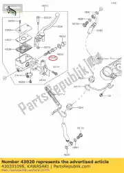 Tutaj możesz zamówić hamulec t? Okowy kdx125-a2 od Kawasaki , z numerem części 430201098: