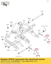 Ici, vous pouvez commander le écrou, 6mm kl600-a1 auprès de Kawasaki , avec le numéro de pièce 920151391: