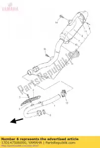 yamaha 17D147506000 conjunto silenciador - Lado inferior