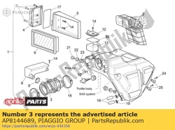 Aprilia AP8144689, Gasklephuis slang, OEM: Aprilia AP8144689