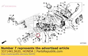 honda 33714KL3620 caoutchouc, support de feu arrière - La partie au fond