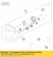 78014001000, KTM, lampe frontale cpl. exc-eu 08 ktm enduro exc xc xcf xcr 125 200 250 300 350 400 450 500 530 690 2008 2009 2010 2011 2012 2013, Nouveau